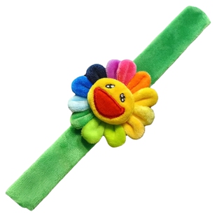 毛绒玩具儿童卡通啪啪圈手环玩偶春节活动小礼品婚礼抛洒新年礼物