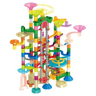 J'adore儿童电动循环弹珠滚珠轨道滑道大颗粒积木拼装益智玩具