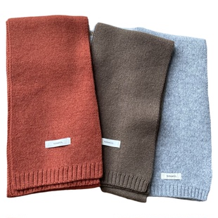 wenlustore秋冬新款纯羊毛简约柔软保暖围巾