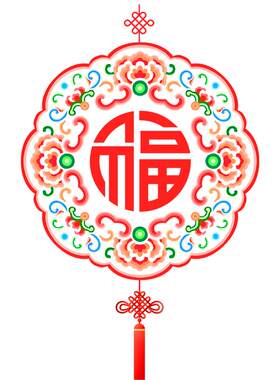 2026马年春节福袋中国结静电贴