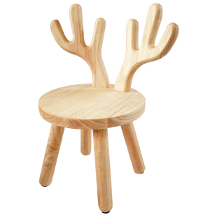 实木小凳子家用客厅圆板凳儿童靠背小椅子可爱创意换鞋凳简约矮凳