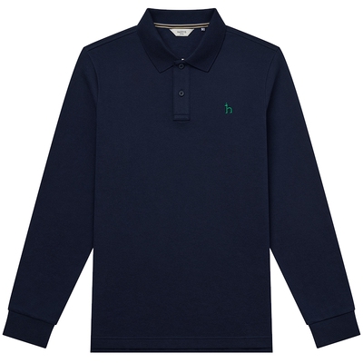 【商场同款】Hazzys哈吉斯秋季男时尚休闲长袖poloT上衣