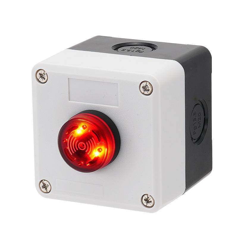 闪光蜂鸣器交直流通用24V110V220V报警器红绿黄LED灯断续声信号灯
