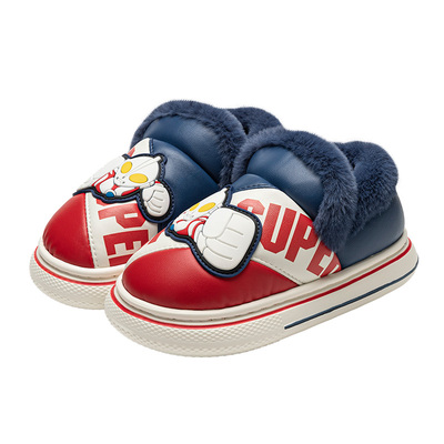 奥特曼儿童棉拖鞋男孩2025冬季