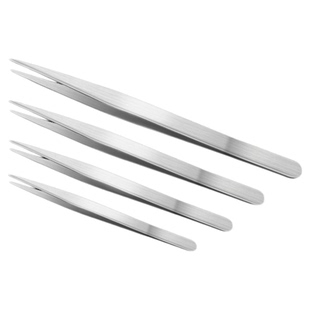 不锈钢镊子夹子尖头圆头手工加长珠宝反弹夹焊接打金工具首饰器材