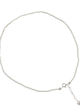 施家2mm迷你珍珠项链颈链锁骨链