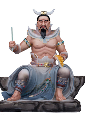 神农大帝神像汉白玉家用摆件