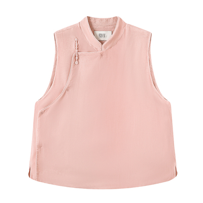 国风新中式立领蛇结盘扣丝绒马甲