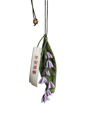 女生布艺铃兰中国风后视镜挂饰