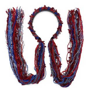 藏族民族风宽发箍 彩绳飘带绑发一体发带高颅顶头箍 麻花辫编发饰