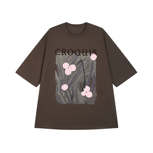 速写outlets奥莱男装25春夏季末折扣新品短袖T恤手绘油画时尚潮