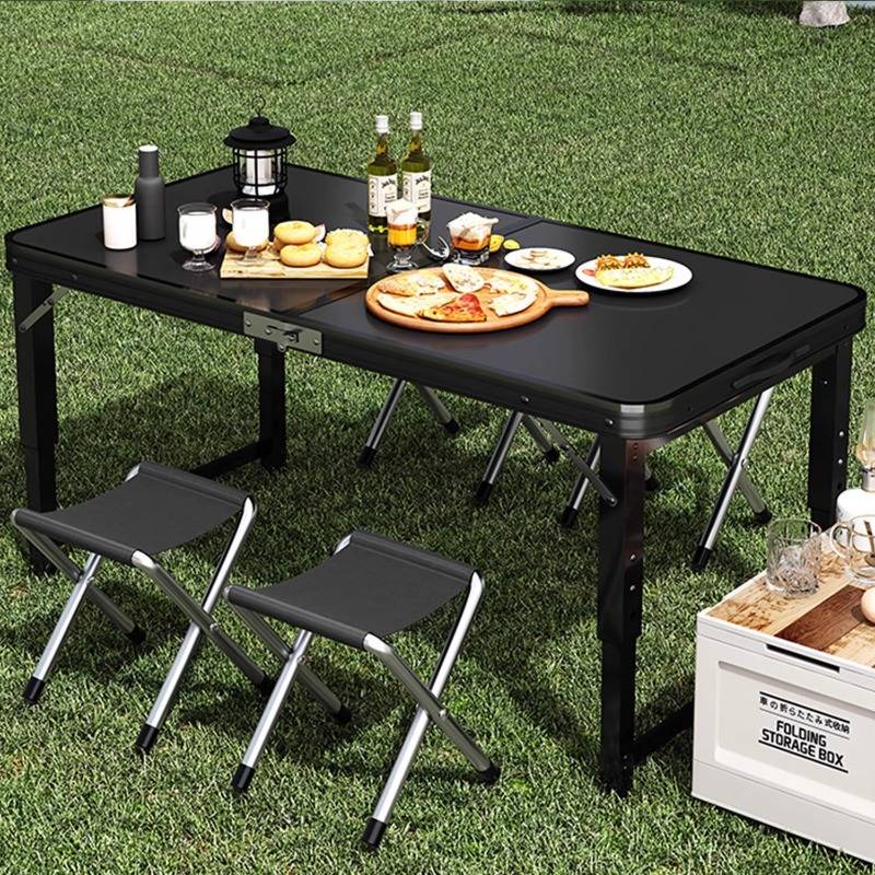 露营吃饭简易餐桌摆摊便携式户外小桌子折叠桌专用地摊夜市铝合金