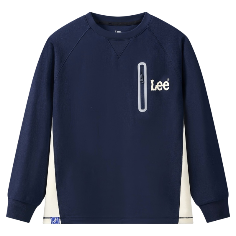 Leekids百搭圆领长袖T恤