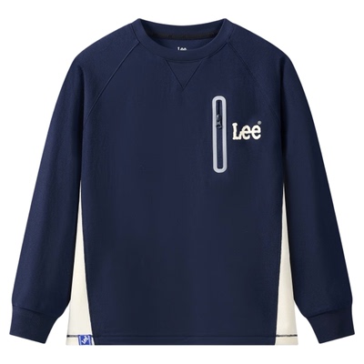 Leekids百搭圆领长袖T恤