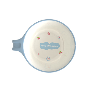 金石家用儿童碗手柄碗宝宝卡通餐具婴儿辅食碗防摔防烫学生吃饭碗