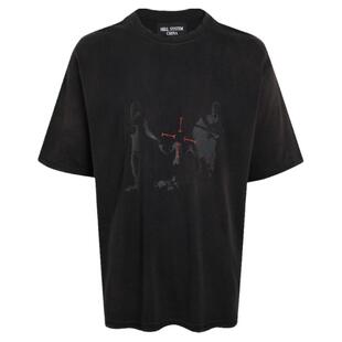 Without Me/1of remake 印花短袖 圆领水洗复古上衣 百搭高街T恤