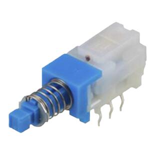 SPUJ191000原装日本ALPS自锁开关带锁6脚卧式按钮开关双路6脚开关