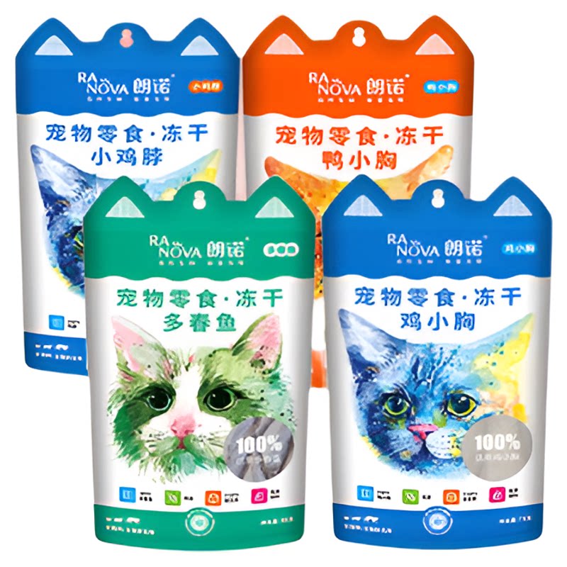 朗诺猫零食猫主粮冻干大耳袋