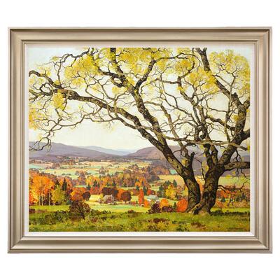 风色绚烂金秋美式卧室风景油画