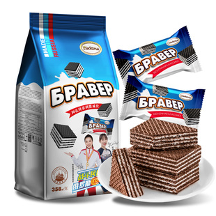 俄罗斯进口威化阿孔特牌冰淇淋菲利莫酸奶味小农庄奶酪味饼干零食