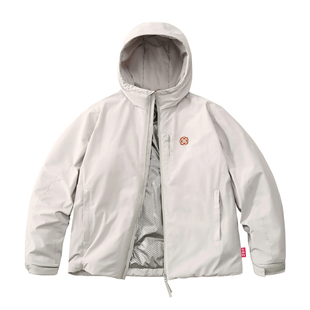 【安州牧】2025冬季柿蒂纹3M新雪丽轻薄保暖连帽棉服外套男女同款