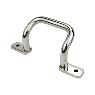海坦角型拉手不锈钢 XAK33/16双弯倾斜带底座橱柜门铝合金把手