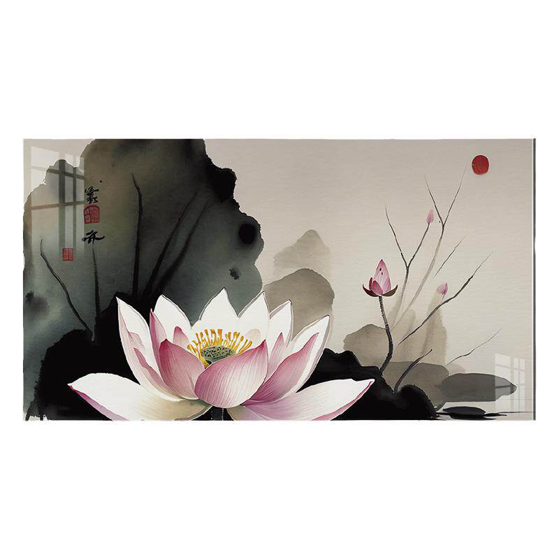 2026年新款贴画亚克力荷花装饰画