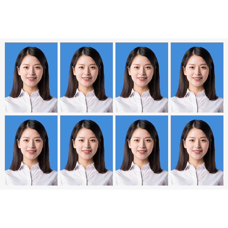 洗照片1寸2证件照打印冲印可改换底色红白蓝幼儿园入学登记照免冠