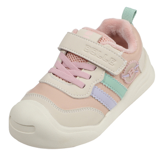 百丽童鞋儿童时尚百搭宝宝鞋男女童冬季保暖软底休闲鞋轻便运动鞋