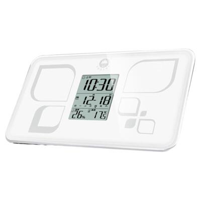 香山电子秤EB9506人体健康体重秤温度时间显示广告礼品团购可丝印