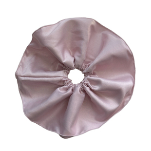 好有质感又超大只 粉色裙摆缎面大肠发圈2026正流行丸子头发饰