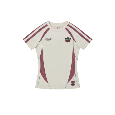 BJHG赛车风短袖T恤夏季女款长袖