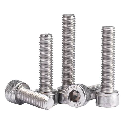 304不锈钢圆柱头螺栓加长杯头内六角螺丝M1.4M2M3M4M5M6M8M10M12