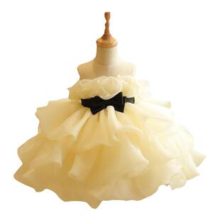 高端女童森系宝宝生日周岁礼服网纱蓬蓬连衣裙儿童蛋糕轻奢公主裙