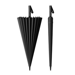 24骨长柄雨伞男士大号自动加固加厚防风暴雨专用黑色直杆雨伞定制