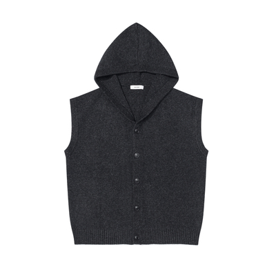 二十二号穿搭老钱风马甲针织衫连帽背心男秋冬高级感开衫毛衣外套