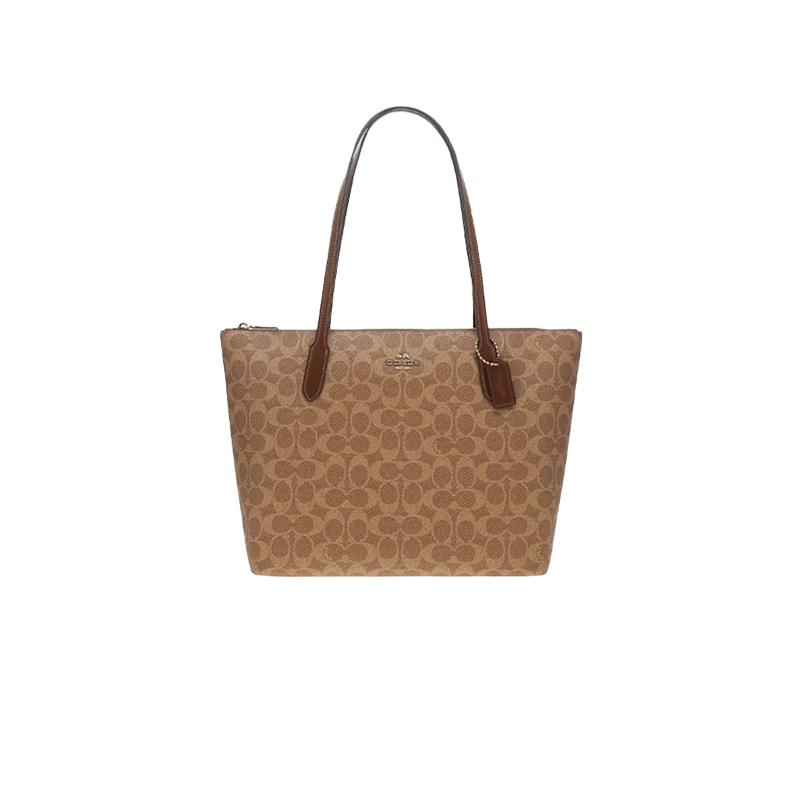 【自營】COACH/蔻馳女包經(jīng)典老花大容量通勤托特包媽媽包4455正品