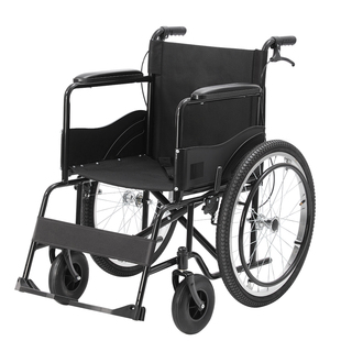 可孚轮椅减震加宽充气轮胎瘫痪老人专用折叠轻便手推车农村防爆