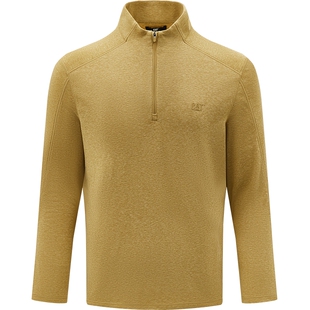 CAT卡特25秋冬新款男士修身半高领无帽长袖套头长袖T恤商场同款