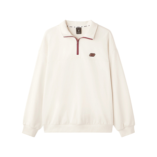 斯凯奇半拉立领Oversized卫衣新年款男女同款小众宽松针织衫