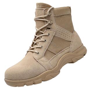 强人3515男靴沙漠靴户外越野战术靴高帮徒步登山鞋男士工装靴单靴