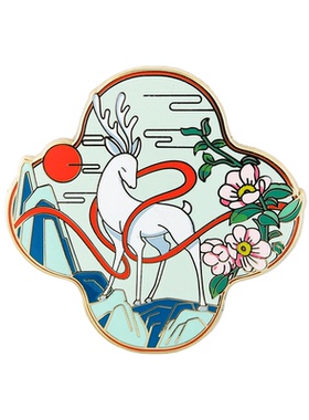 PINSTINCT古风镀金情侣国潮徽章