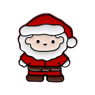 圣诞节装饰品胸针卡通可爱麋鹿别针儿童领口徽章圣诞老人毛衣扣针