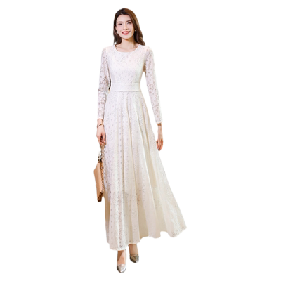 妃娜美时尚长裙修身显瘦