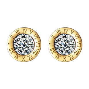 纯金色耳环男大钻石男士耳钉2025新款潮男精致轻奢高级感酷帅耳饰