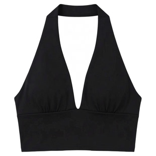 Summer backless deep V sexy halter top  露背深V 性感挂脖上衣