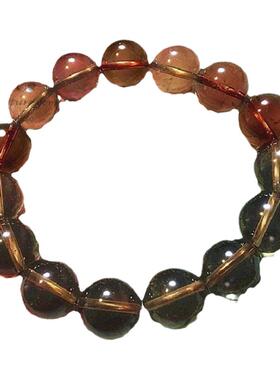 瑞铺正品天然幽灵茶晶AAAA级净透 手链茶色水晶冰种手串女