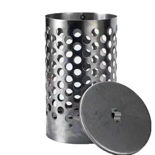 无烟烧烤炉配件大全碳桶挂签架炭筒卡扣圆形改装吊炉接油盘接水盘