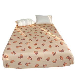 绵绵小熊猫 原创全棉双层纱床单床笠单件被单柔软纱布A类母婴级