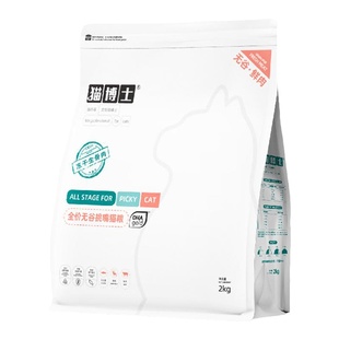 猫博士无谷物挑嘴猫粮2kg成猫幼猫通用型冻干生骨肉去毛球猫主粮